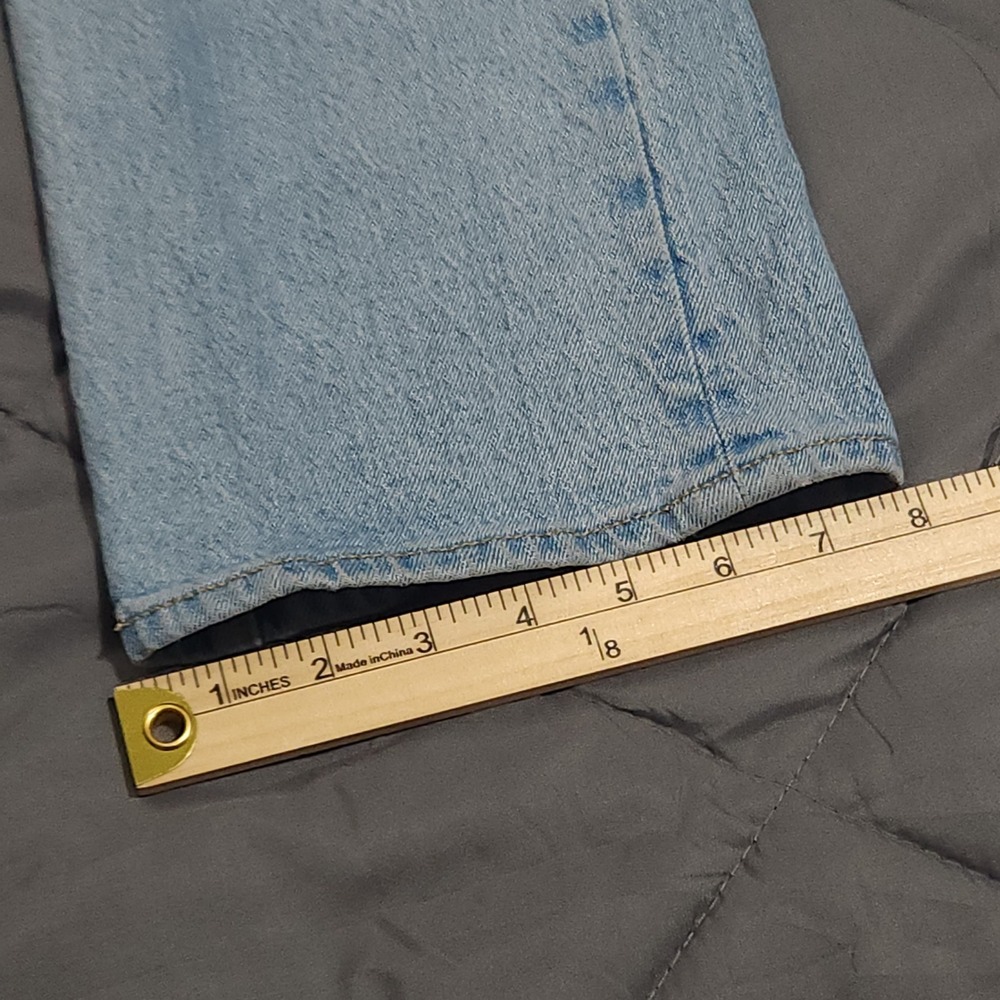 Levis Premium Ribcage Straight Jeans Light Wash High Rise Button Fly Size 27 - Picture 14 of 16